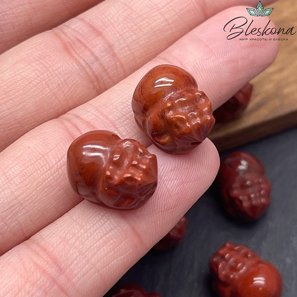 16*11 мм Резная Бусина Пи Яо Яшма красная 