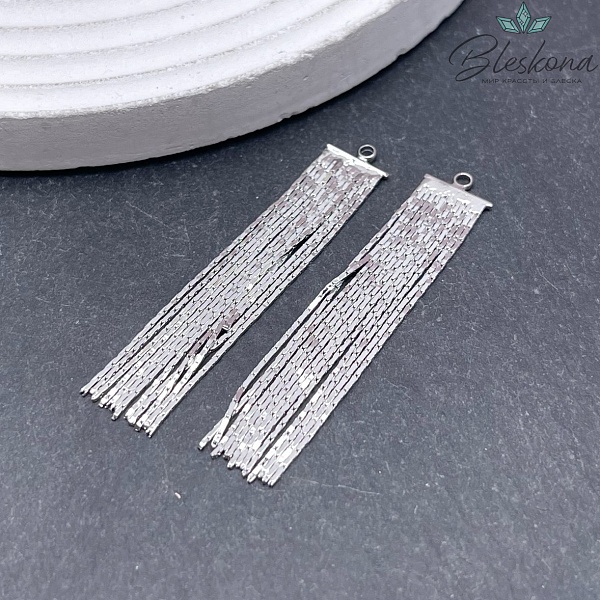 50*10мм,Цвет серебро,Подвеска шторка