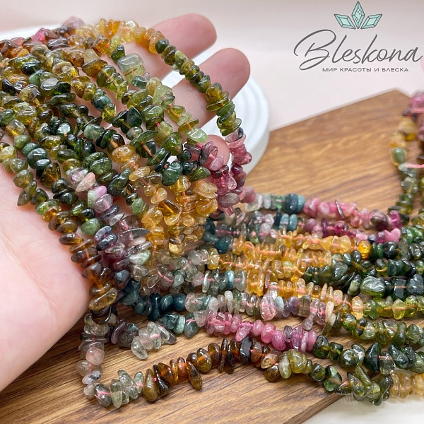 Крошка Турмалин  ширина бусин ~ 6-6,5 мм