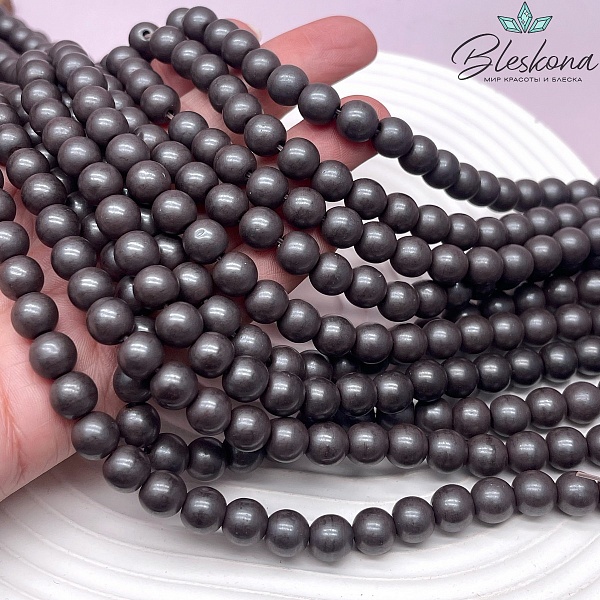 8 мм Гематин имитация, цвет Графит