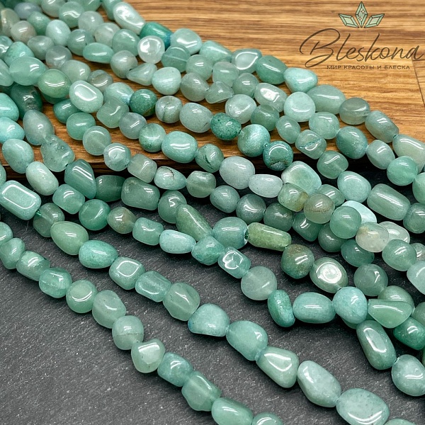 Авантюрин зеленый галтовка 7-11 мм