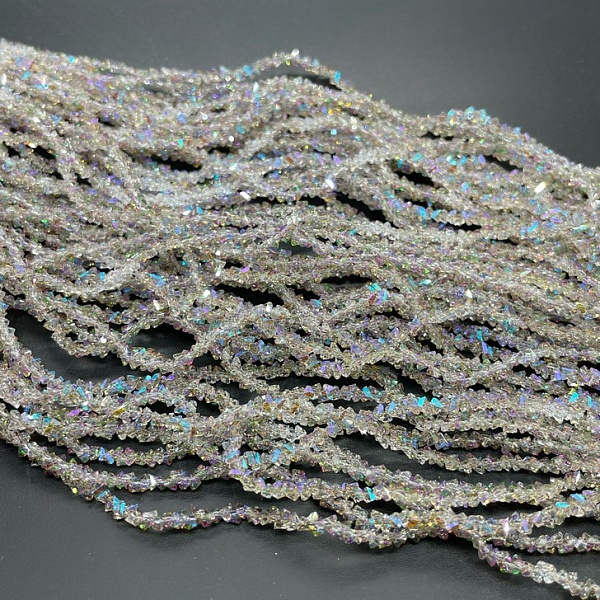 2,5 мм, Стекло Lux, треугольник, песочный с переливом