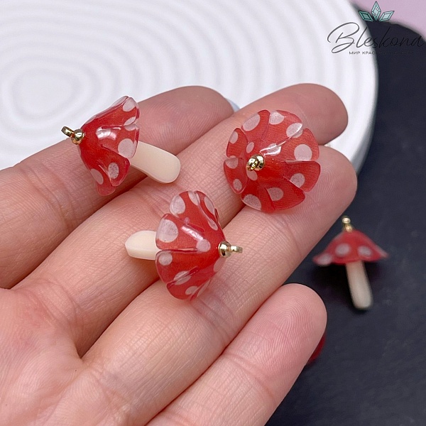 22*18 мм Цвет золото, Подвеска грибочек