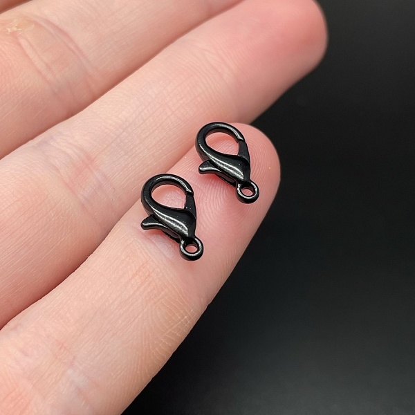 12 мм , Замок круглый  черная эмаль