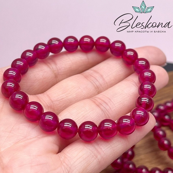 Рубин синтетический (имитация) сет 8 мм