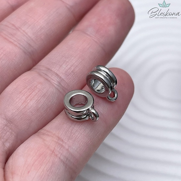 7,5 мм Цвет серебро, Бейл неразъемное кольцо