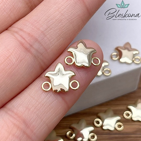 11*9 мм Цвет золото, Коннектор Этно №15 тюльпан