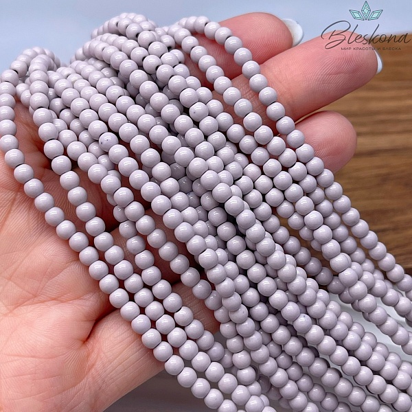 Агат фиолетовый ( имитация) 4 мм