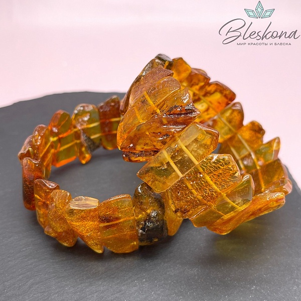 Янтарь пластины №1 27-30мм сет 19 см