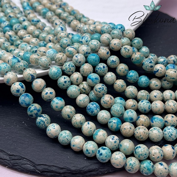 Кальцит голубой тонированный №2 8 мм