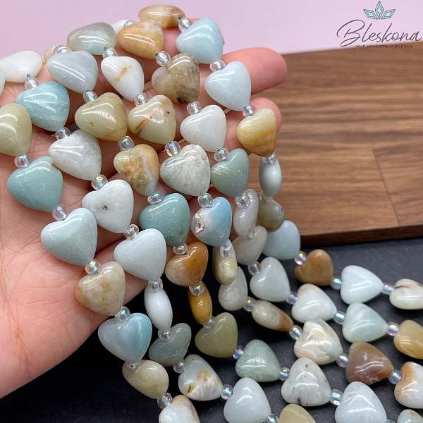 Сердце Амазонит 14,5*14,5*6,5 мм