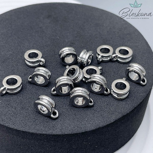 7,5 мм Цвет серебро, Бейл неразъемное кольцо