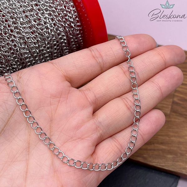 Цепь №Я6 Цвет серебро 5*3,5 мм