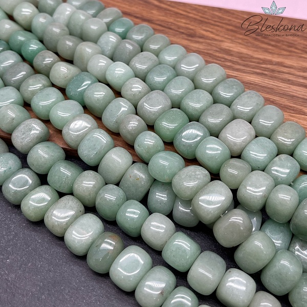 Авантюрин зеленый прямоугольник 10-14 мм