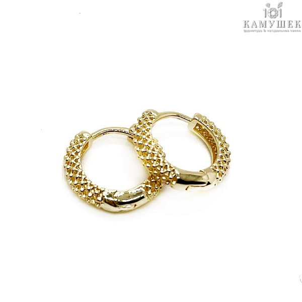 16,5мм Цвет золото, Швензы бублик Конго сеточка Люкс