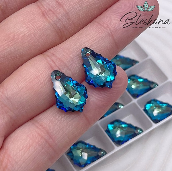 6090 Baroque Pendant 16*11 мм Crystal Bermuda Blue (BB)