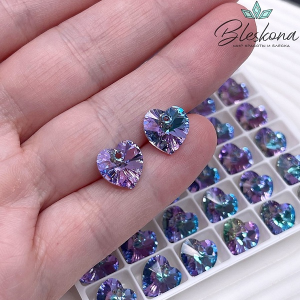 6228 Xilion Heart 10,3*10 мм Crystal Vitrail Light (VL)