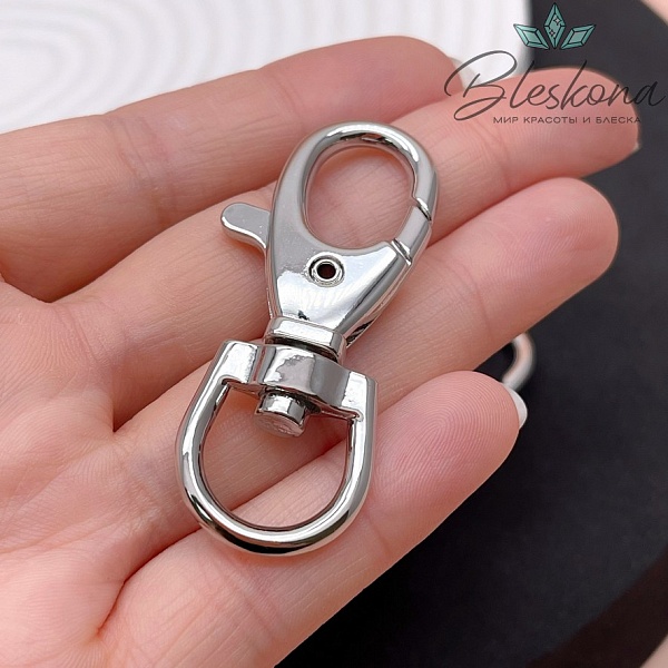 53*18 мм Цвет серебро, Замок-карабин 