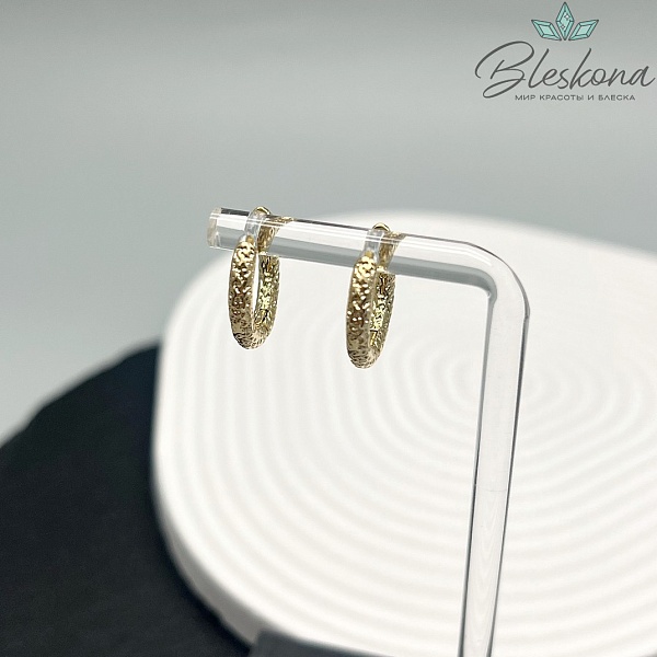 18мм Цвет золото, Швензы бублик Фактурные Конго Люкс