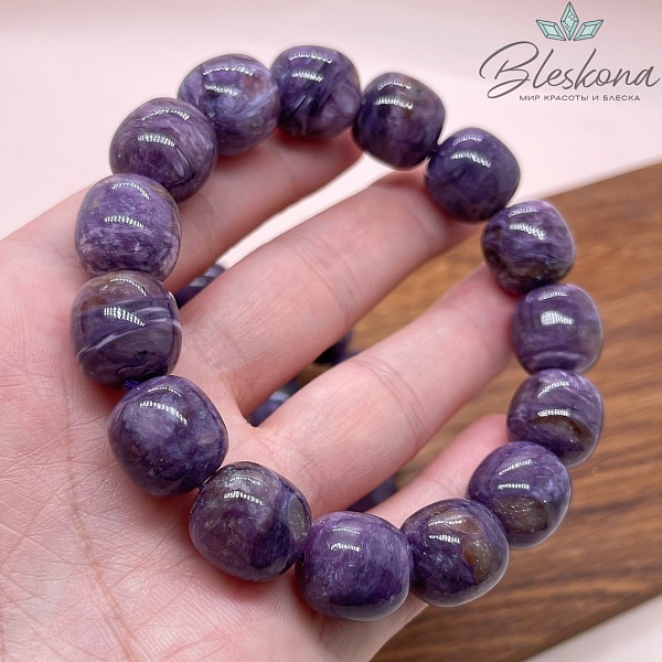 Чароит бочата №1 13*13,5 мм сет 19 см