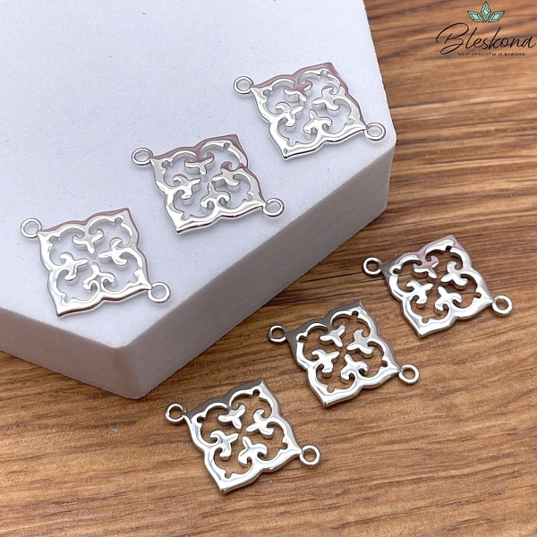 21,5*16,5 мм Цвет серебро, Коннектор Этно №9