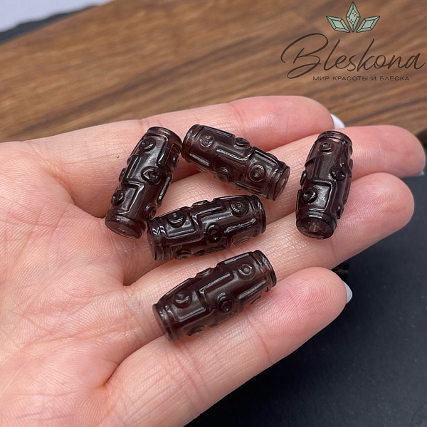 Резная Бусина Дзи 9 глаз 23*10мм
