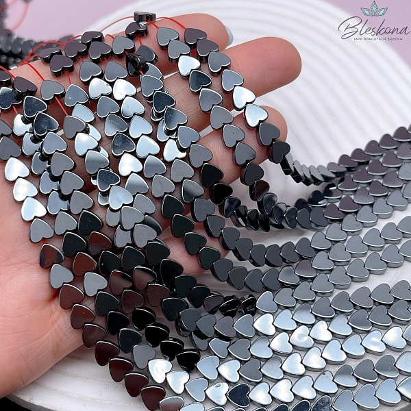 6 мм Гематин сердце плоское, имитация