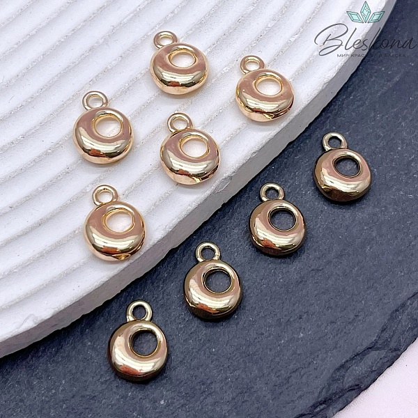 13 мм Цвет золото, Буква гладкая O 