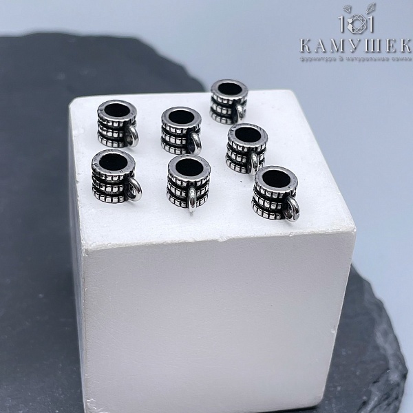 Бейл для подвесок, цвет серебро 9*5,3 мм