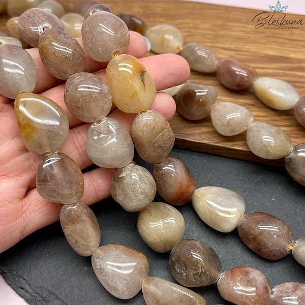 Кварц Рутиловый галтовка (20-24)*(16-19) мм