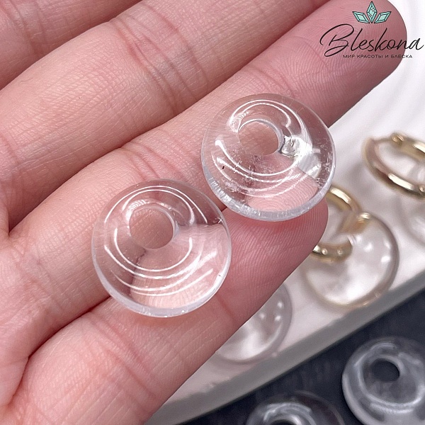 Бублик смещенный центр Горный хрусталь 18 мм