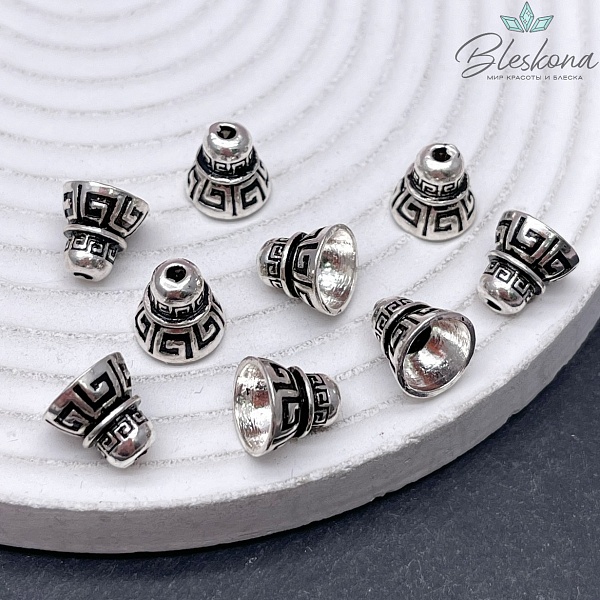 10*9,5 мм Концевик мельхиор узор №2 Египет