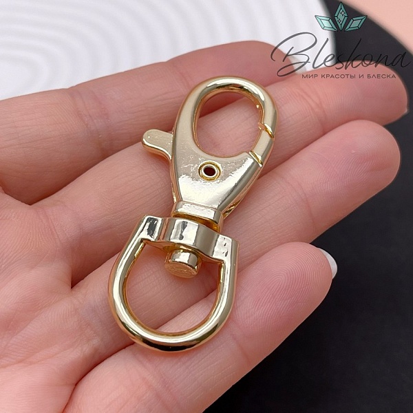 53*18 мм Цвет золото, Замок-карабин 
