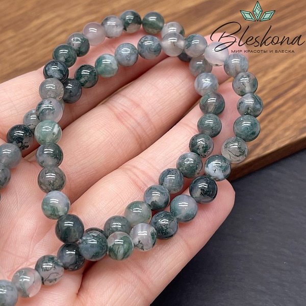 ⌀6,5мм Агат моховой А качество