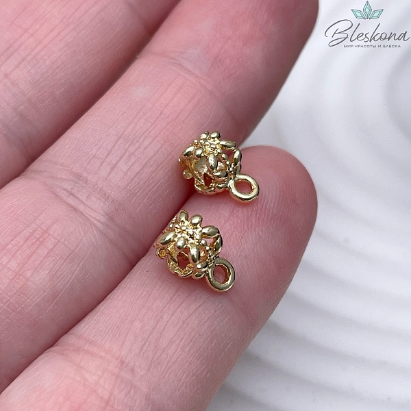 6*5 мм Цвет золото, Бейл Бабочка неразъемное кольцо