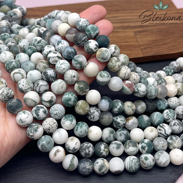 Агат древесный матовый 10 мм