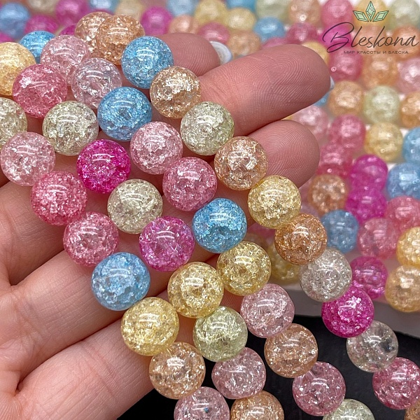 Кварц снежный микс (имитация) 10 мм