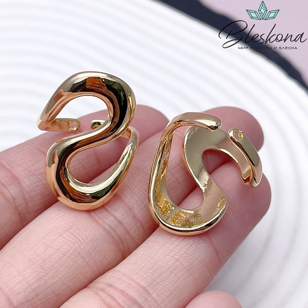 19,5 мм Цвет золото, Кольцо безразмерное