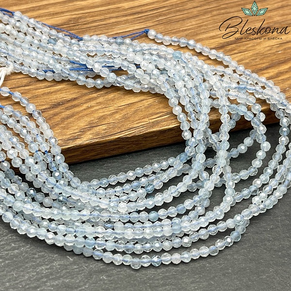 2,5 мм Аквамарин микроогранка №1