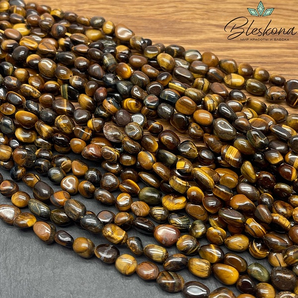 Тигровый глаз галтовка (6-8)*(5-6) мм
