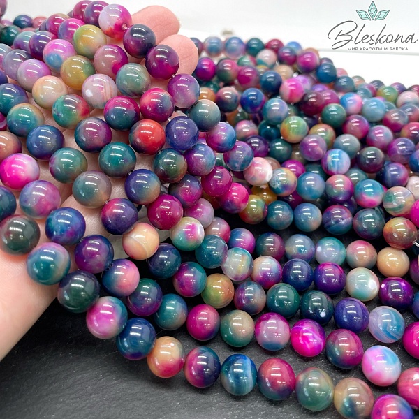 Агат с узором №17 10 мм