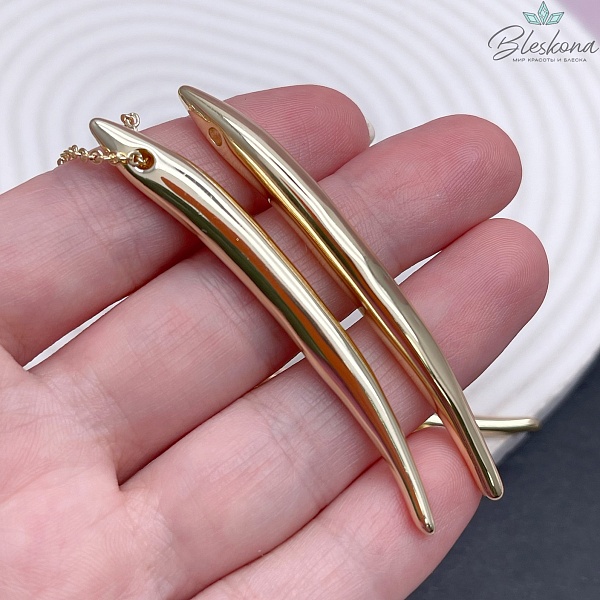 63*5 мм Цвет золото, Подвеска клык