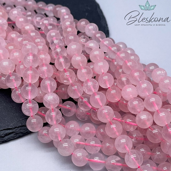 10 мм Мадагаскарский розовый кварц