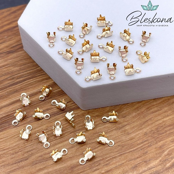 Концевик с цапами, цвет золото 7*3,5мм