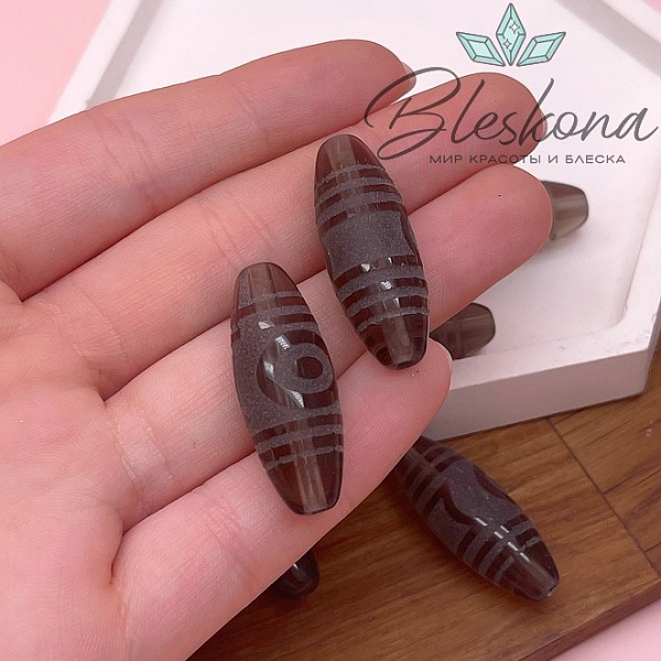 Бусина Дзи Небо и Земля 30*11 мм