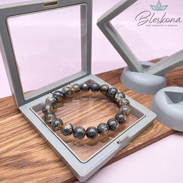 Прозрачный дисплей для украшений серо-зеленый 9 см