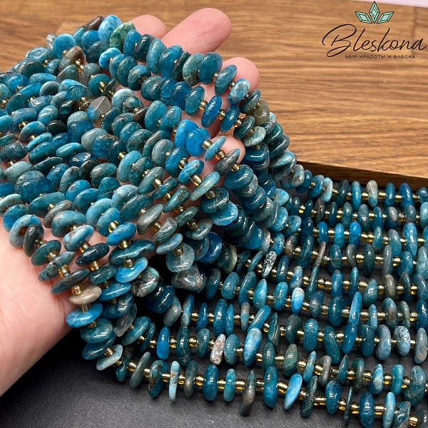 Апатит сколы шлифованные (2-4)*(7-11) мм