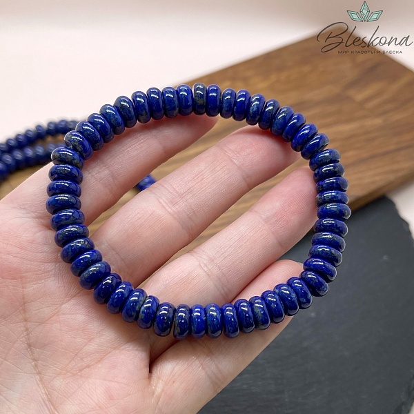 Лазурит рондель 8 мм сет 18 см