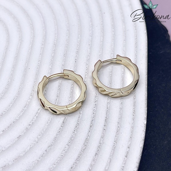 18мм Цвет золото, Швензы бублик Резные Конго Люкс