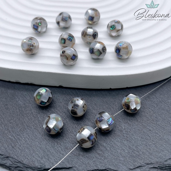 Бусина Гелиотис микс  8 мм
